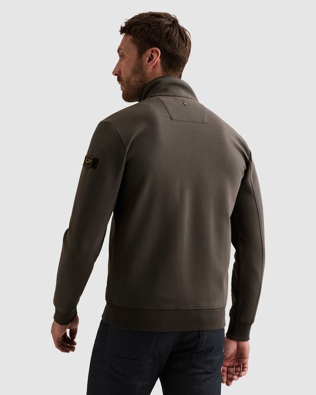 PME Legend Sweat jacket met ritssluiting en gequilt patroon