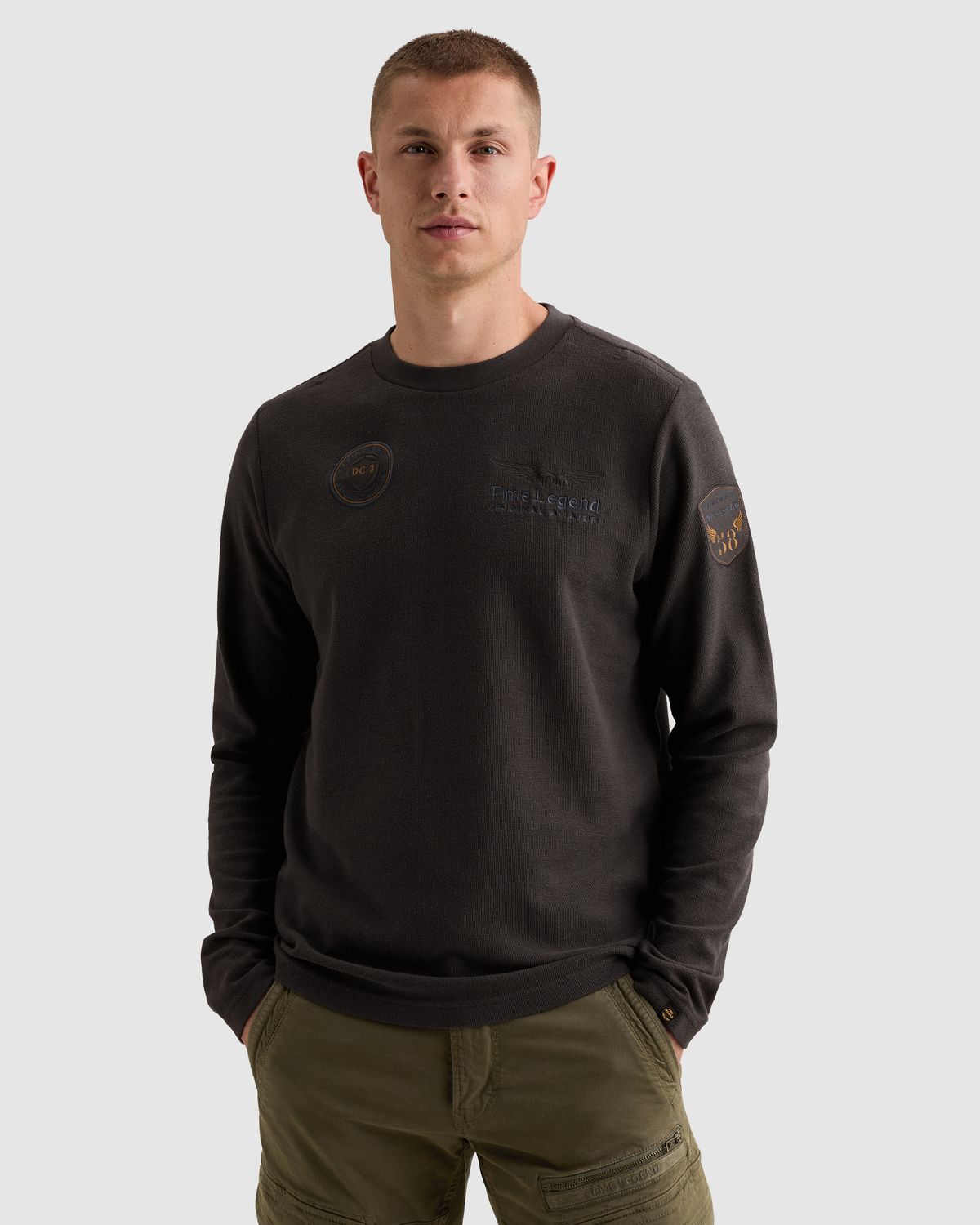 PME Legend T-shirt met lange mouwen en artworks