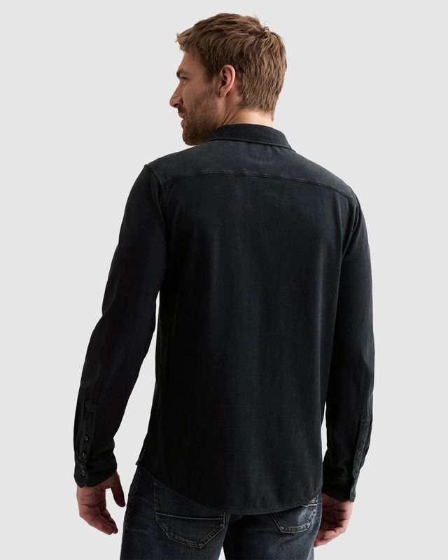 PME Legend Overhemd met garment-dye wassing en borstzak