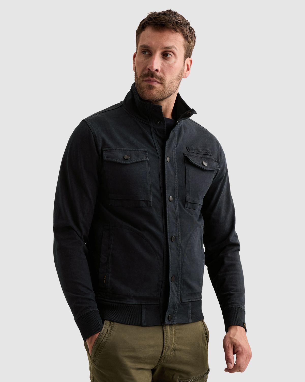 PME Legend Cargo sweat jacket met ritssluiting