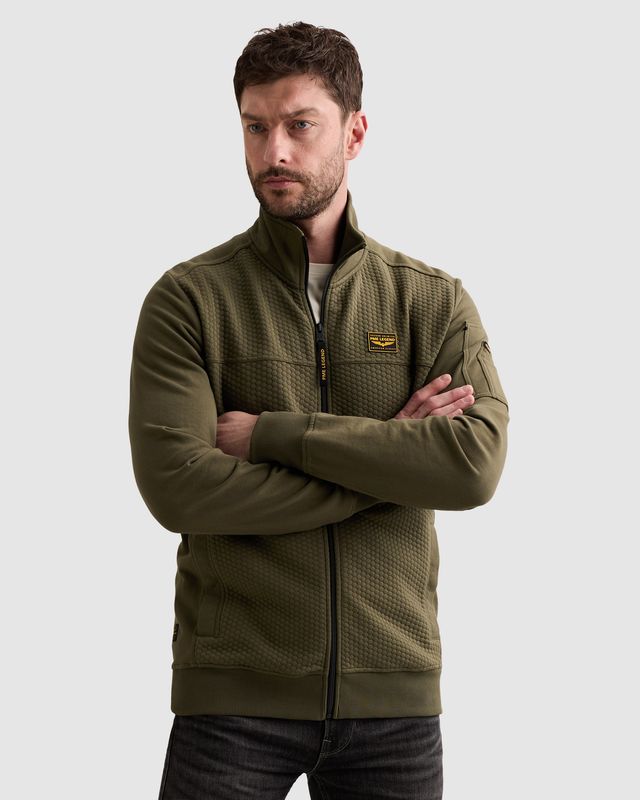 PME Legend Sweatshirt met jacquardpatroon en flight pocket