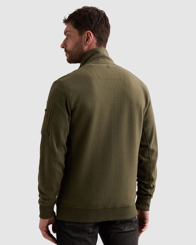 PME Legend Sweatshirt met jacquardpatroon en flight pocket