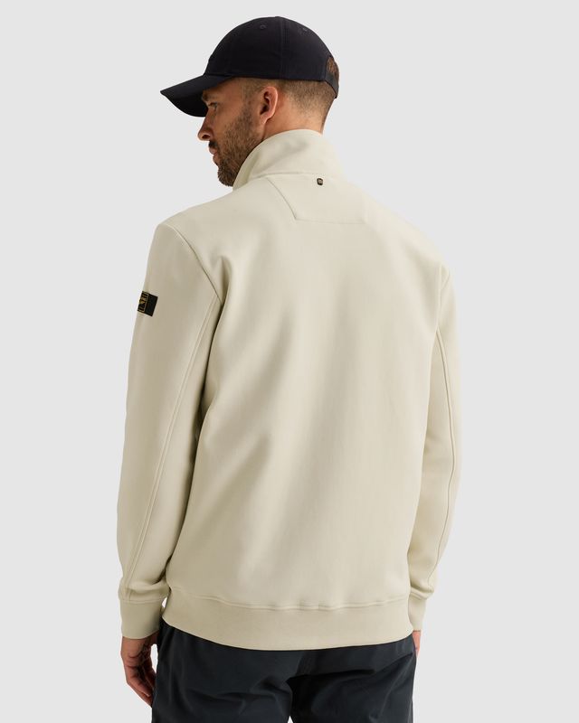 PME Legend Sweat jacket met ritssluiting en doorgestikt patroon
