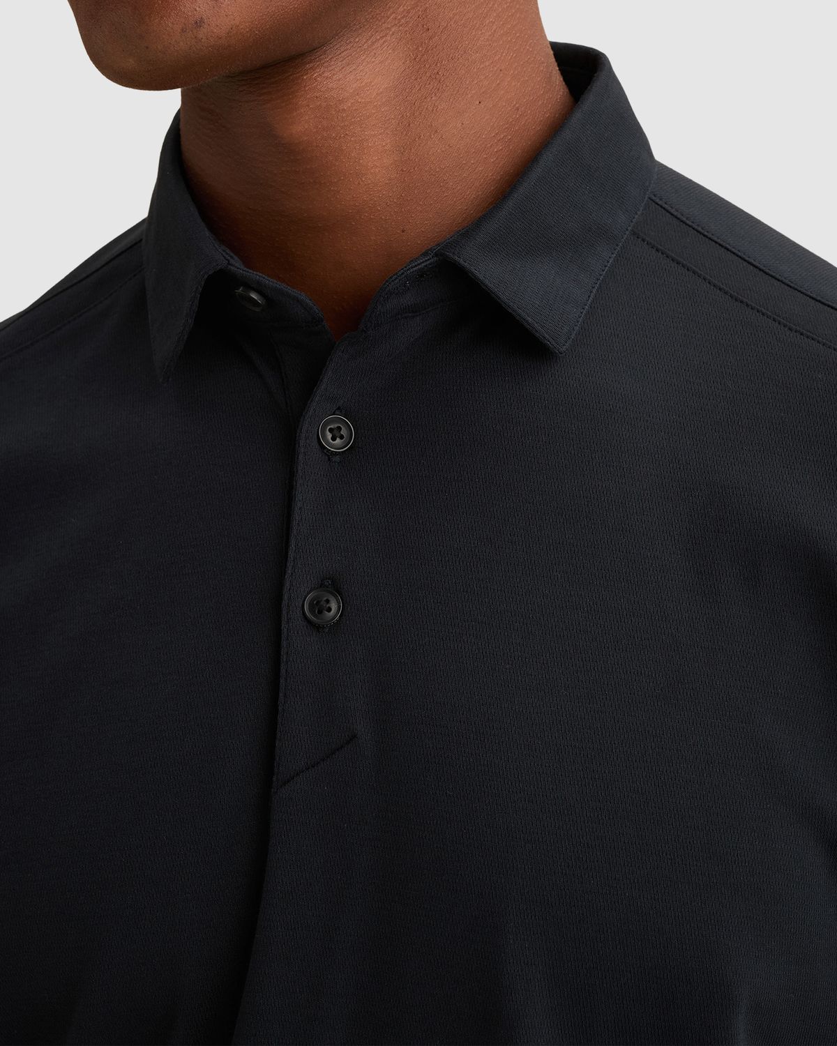 Vanguard Polo van interlock jersey met structuur