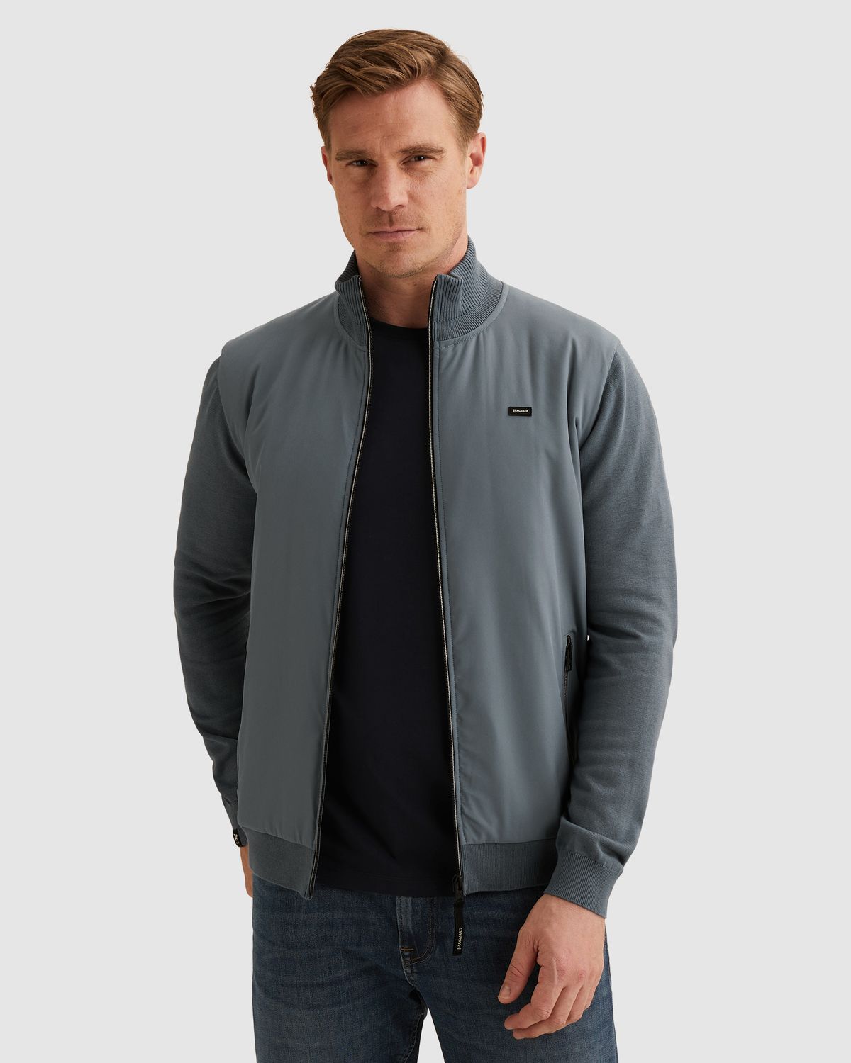 Vanguard Vest van katoen/modal met ritssluiting
