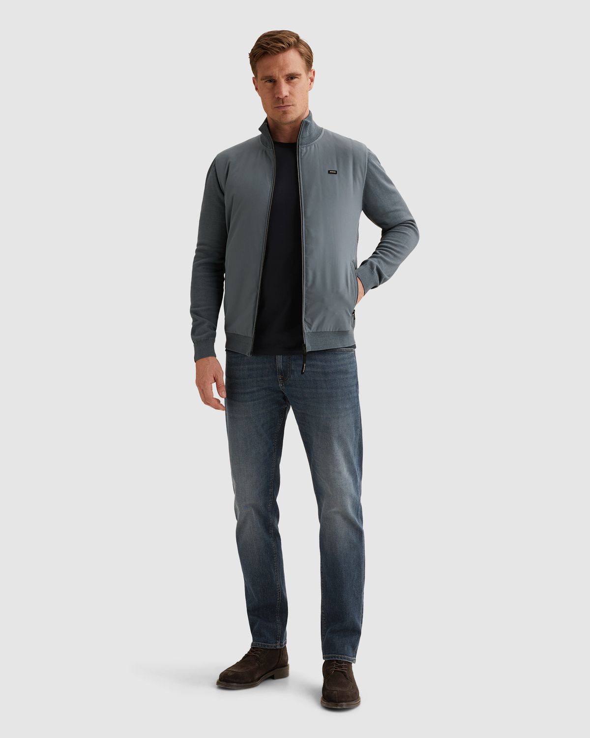 Vanguard Vest van katoen/modal met ritssluiting