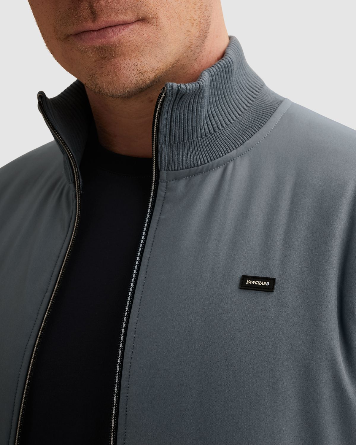 Vanguard Vest van katoen/modal met ritssluiting