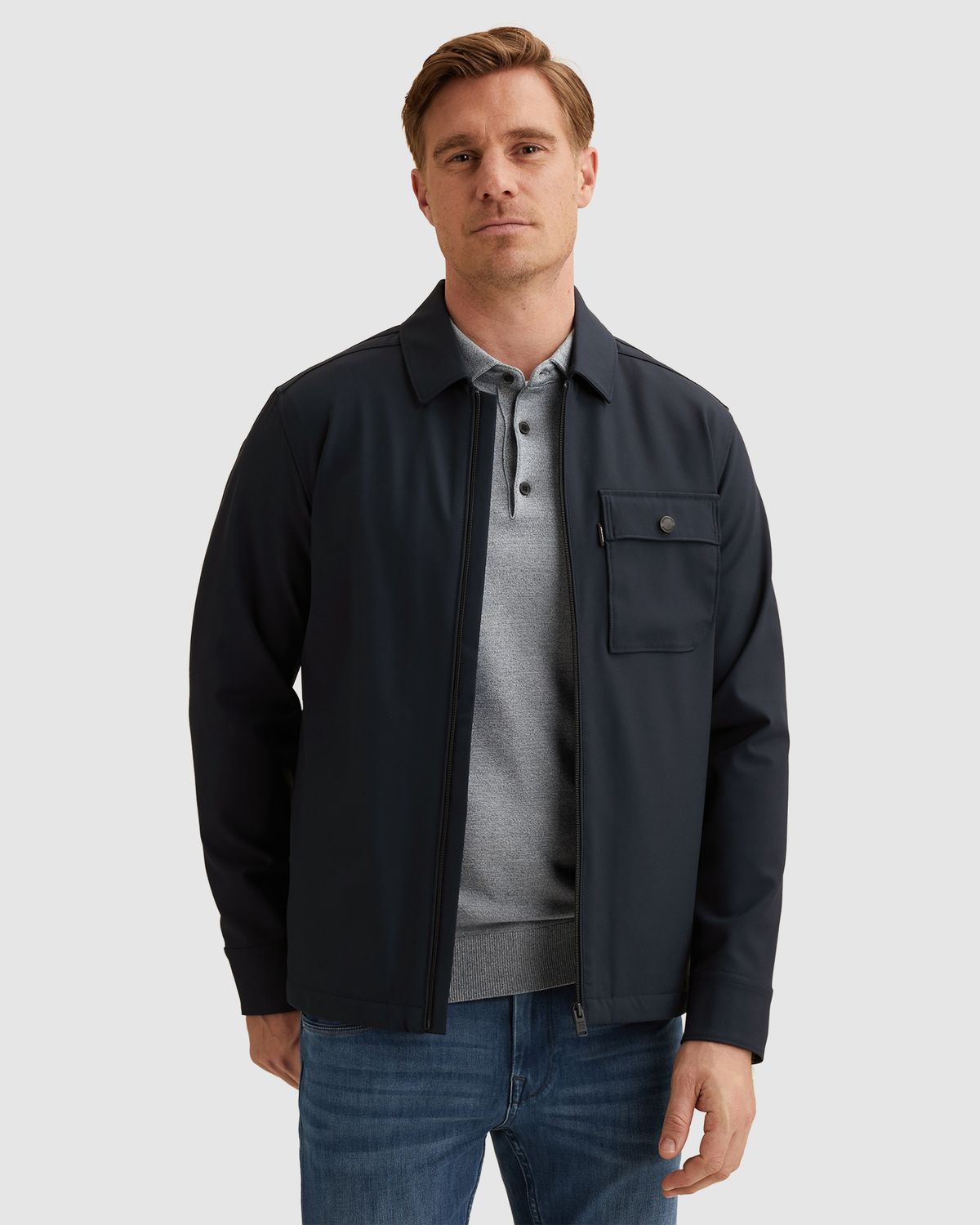 Vanguard Overshirt met ritssluiting en bi-stretch