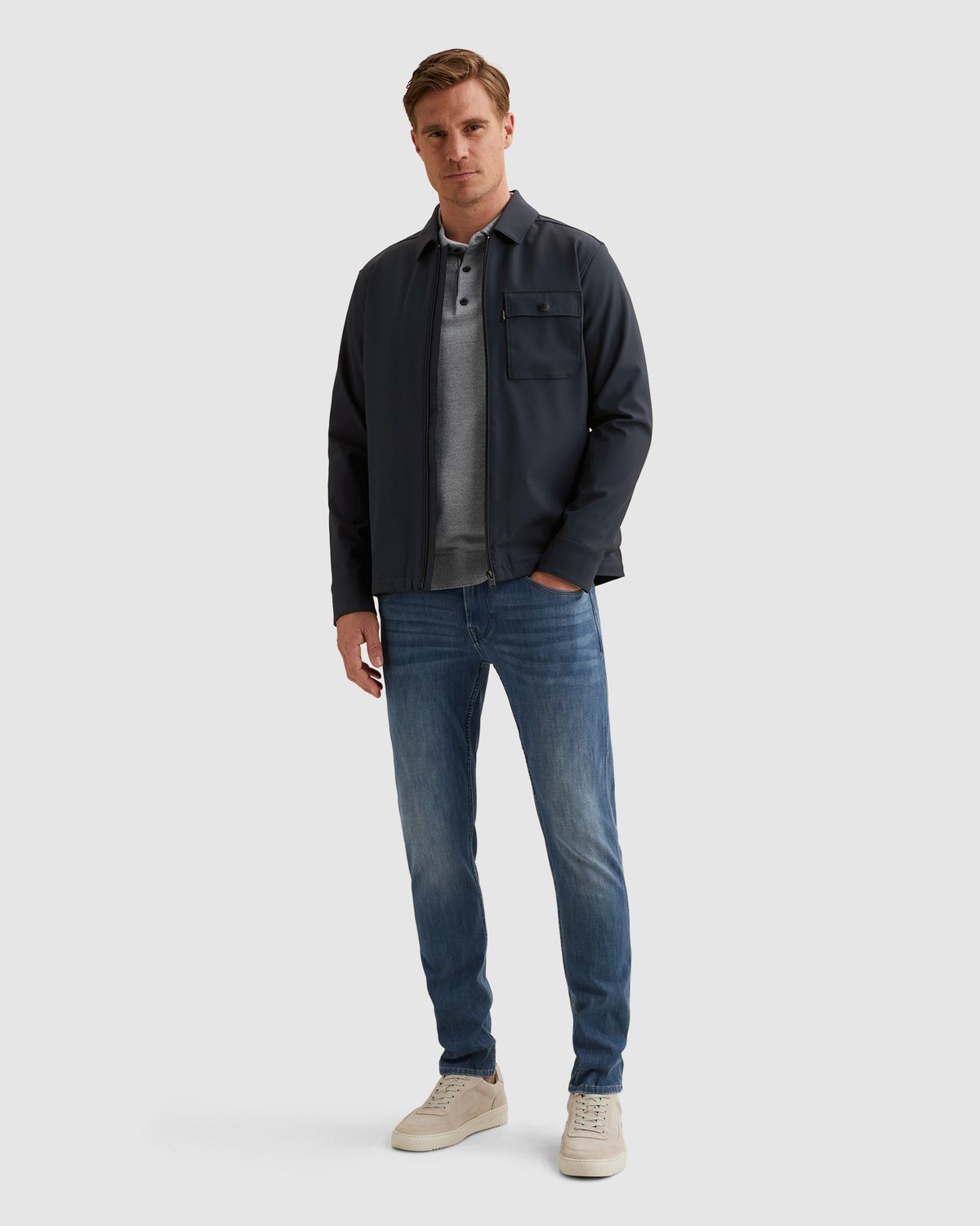 Vanguard Overshirt met ritssluiting en bi-stretch