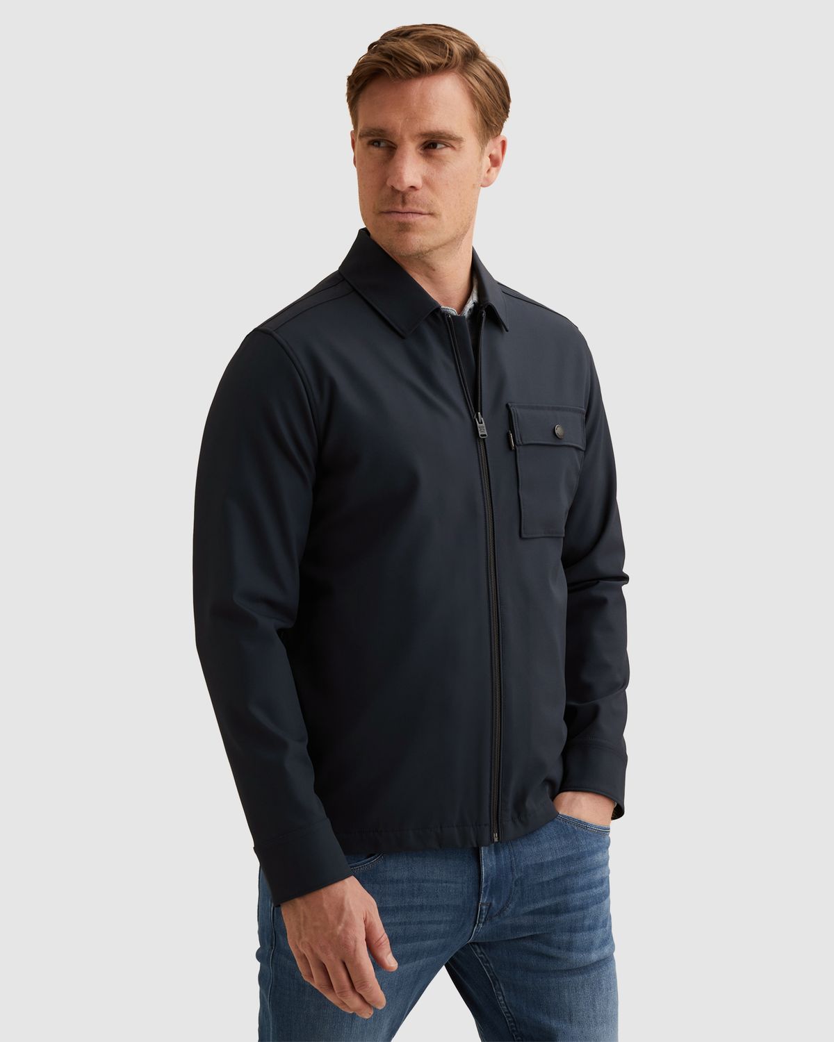 Vanguard Overshirt met ritssluiting en bi-stretch