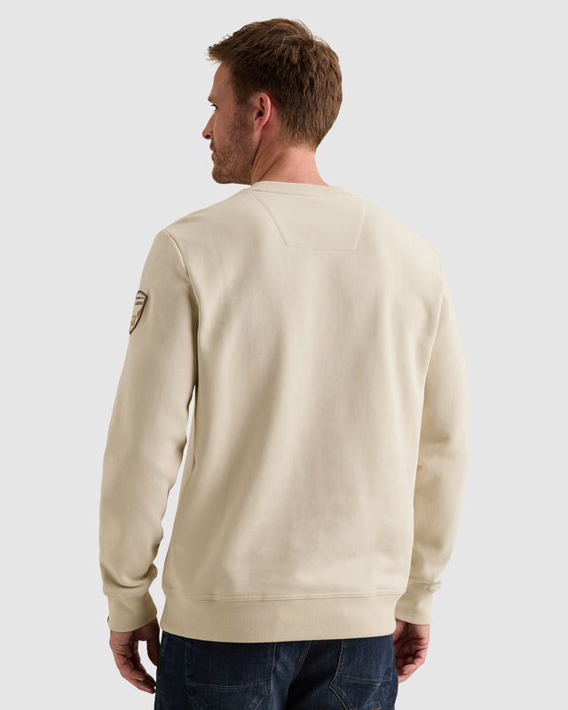 PME Legend Sweatshirt met garment-dye wassing en artworks