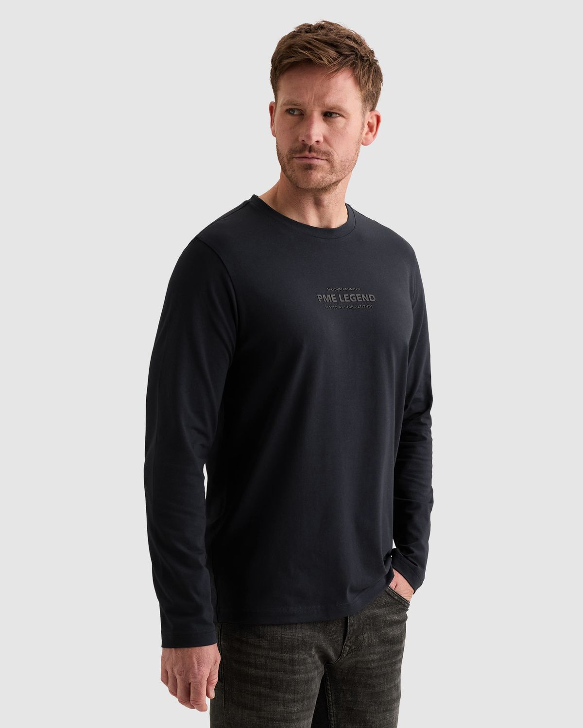 PME Legend T-shirt met lange mouwen en artwork