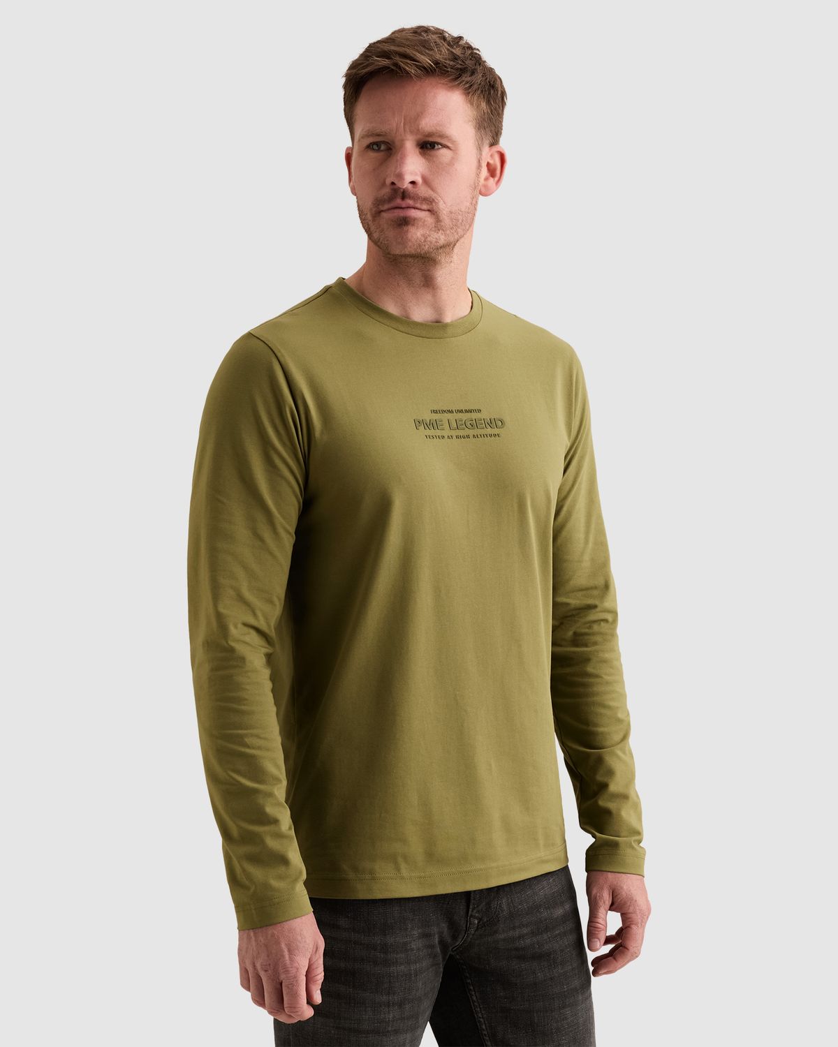 PME Legend T-shirt met lange mouwen en artwork