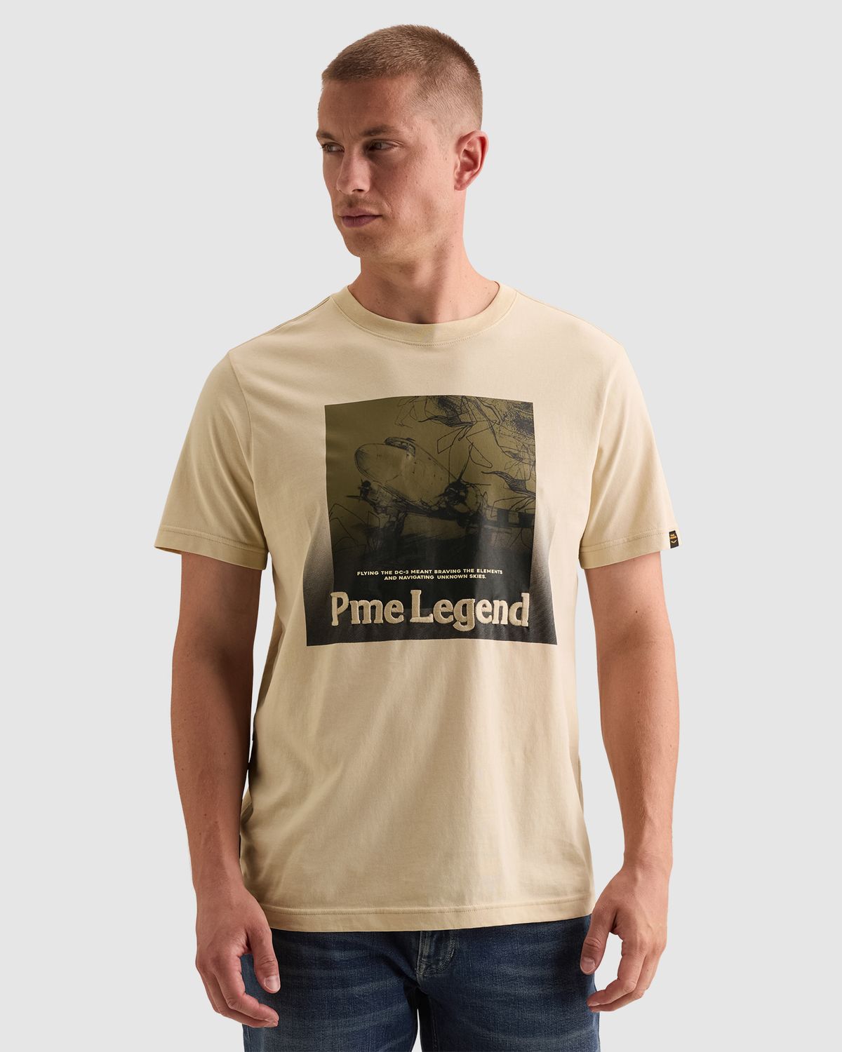 PME Legend T-shirt van 100% katoenen jersey met artwork
