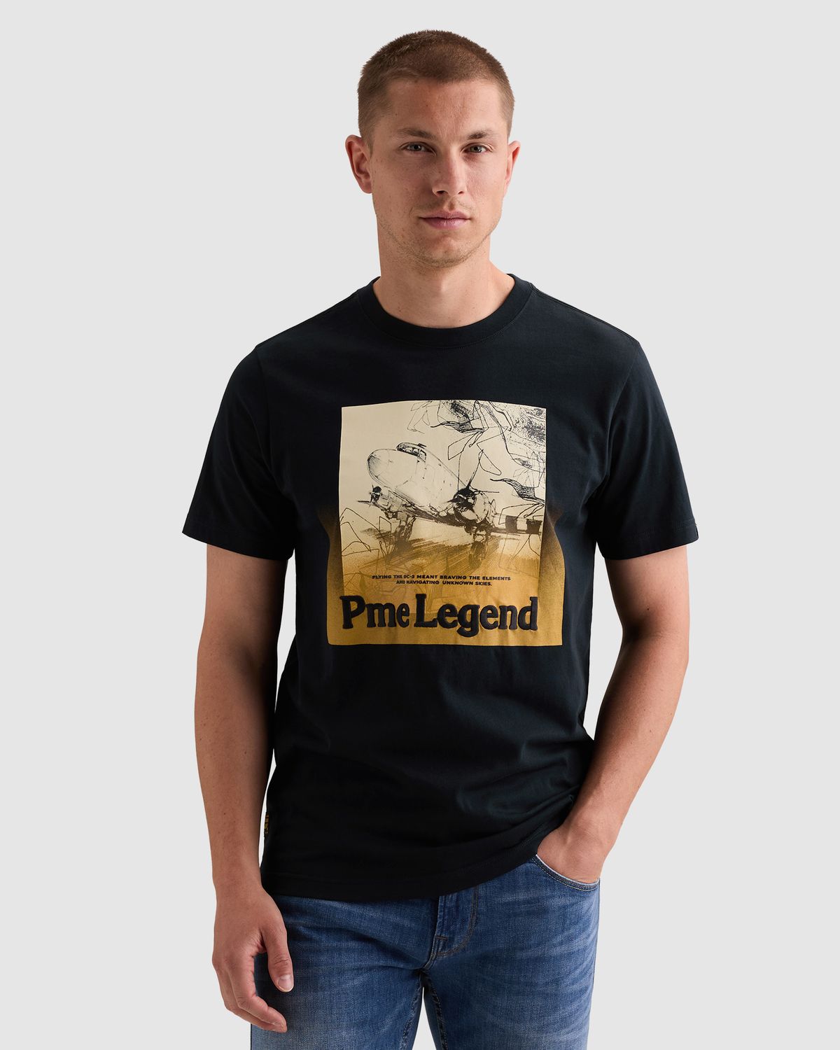 PME Legend T-shirt van 100% katoenen jersey met artwork