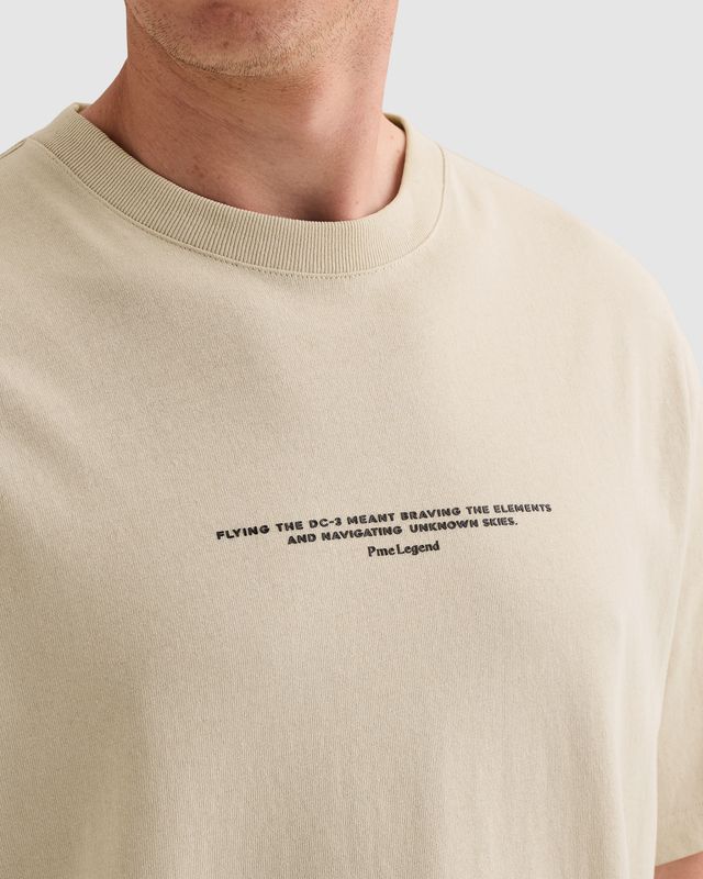 PME Legend Relaxed fit T-shirt van 100% katoen met backprint