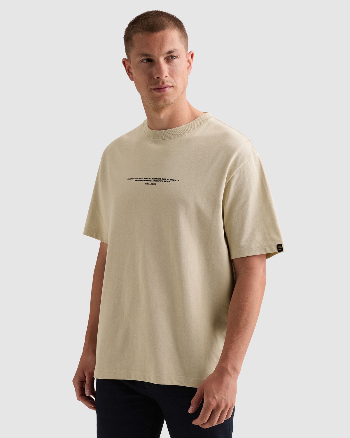 PME Legend Relaxed fit T-shirt van 100% katoen met backprint