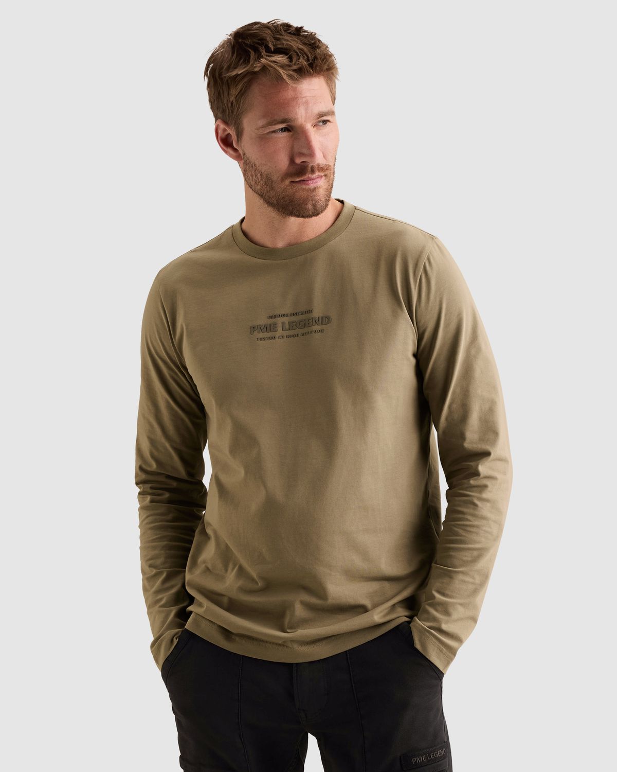 PME Legend T-shirt met lange mouwen en artwork