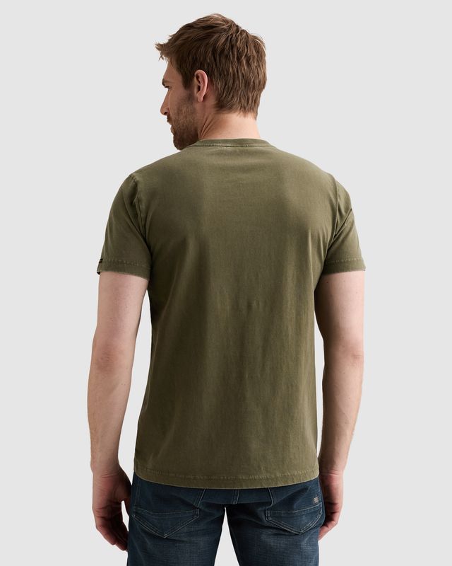 PME Legend T-shirt met garment-dye wassing en label