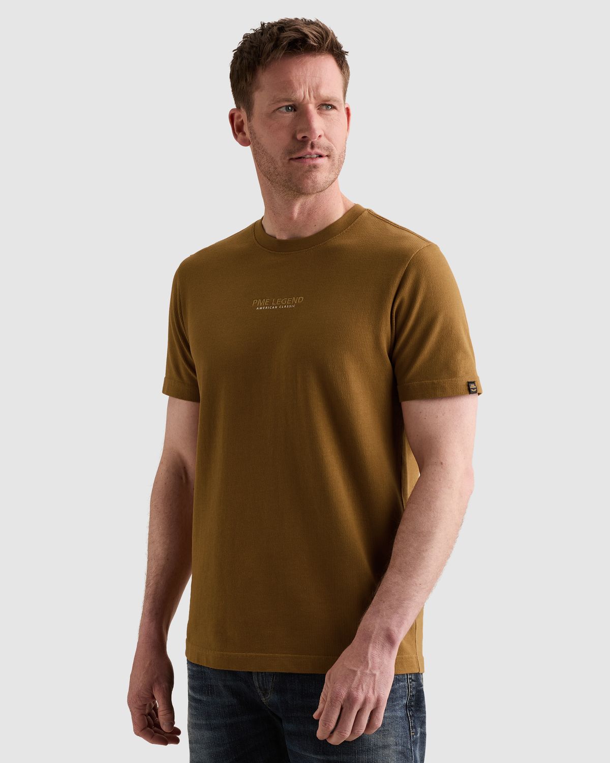PME Legend T-shirt met klein artwork en wafelstructuur