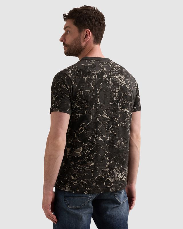 PME Legend T-shirt van 100% katoenen jersey met allover print