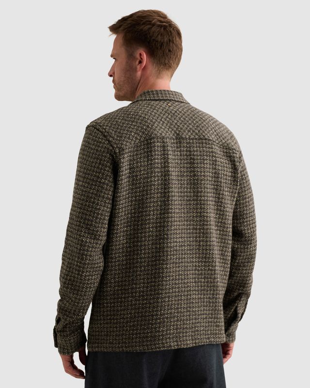 PME Legend Overshirt met yarn-dyed ruitpatroon en ritssluiting