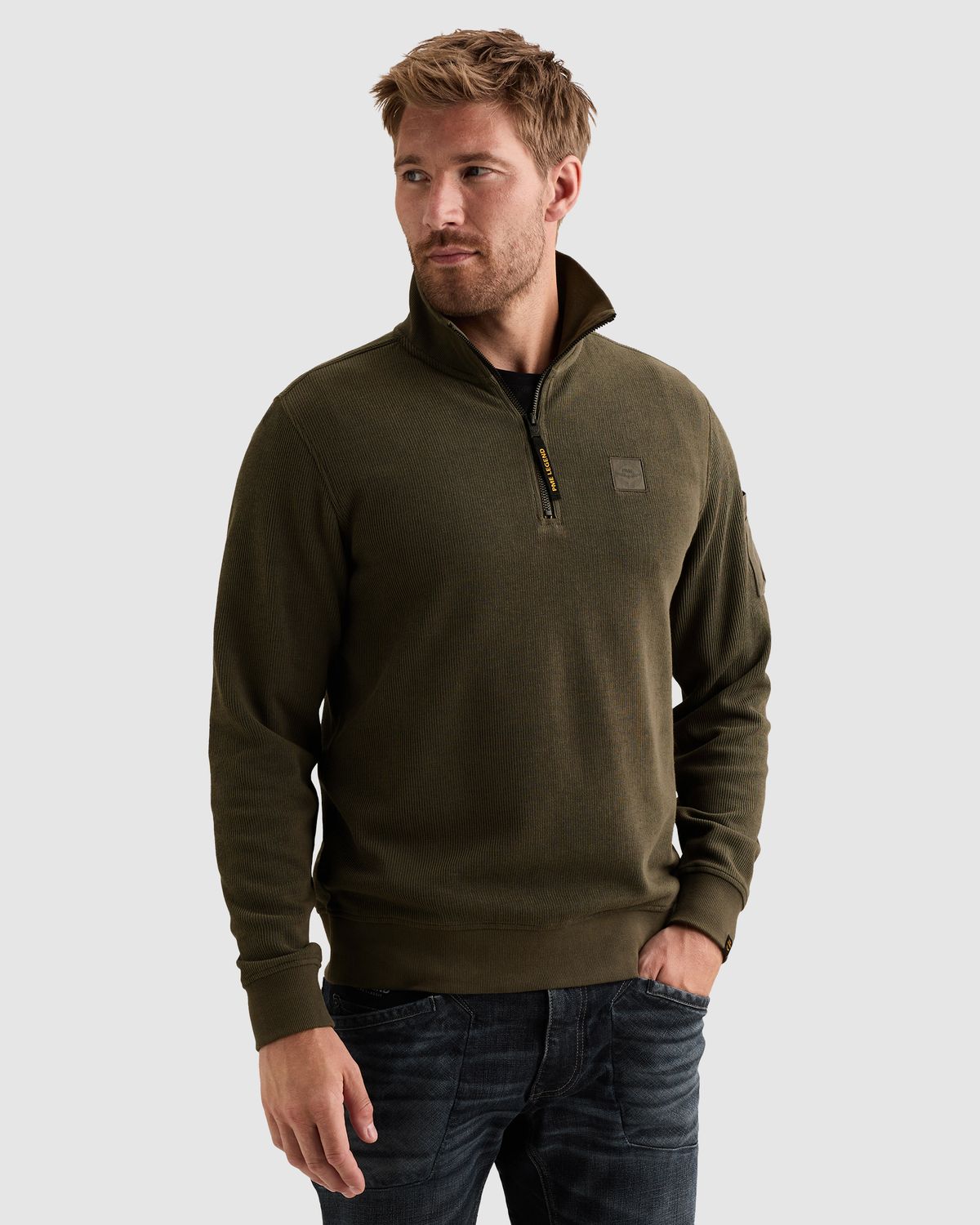 PME Legend Sweatshirt met halve rits en flight pocket