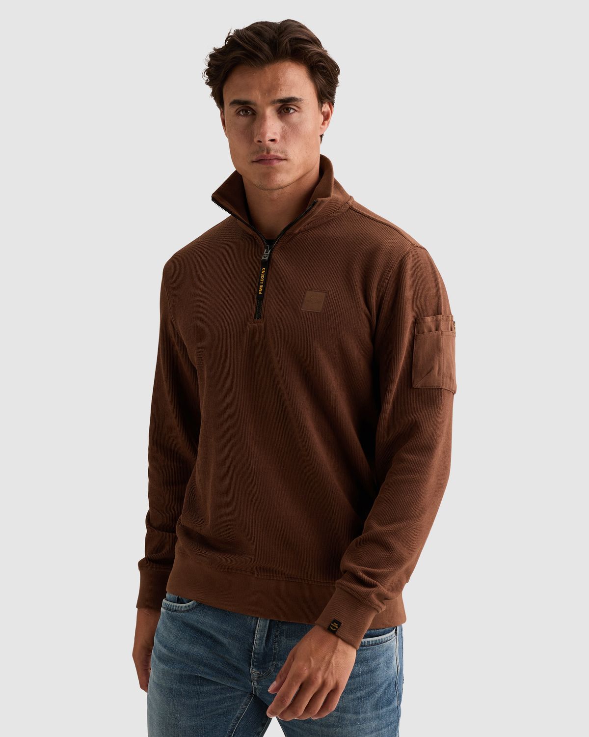 PME Legend Sweatshirt met halve rits en flight pocket