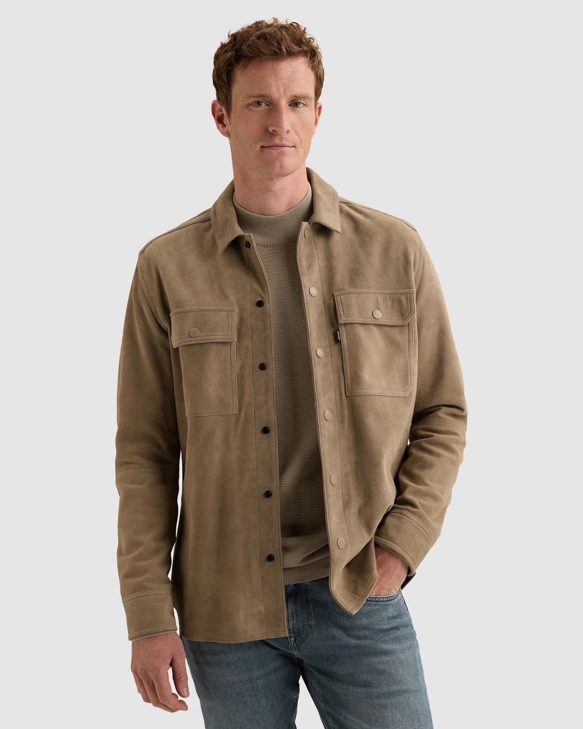 Vanguard Long sleeve shirt Suede Greige VSI2609235