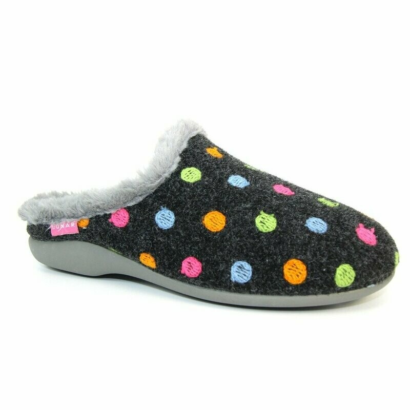 Bernice  Black Mule Slipper