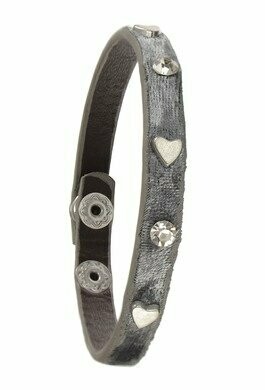 Vint Velvet Bracelet -Grey