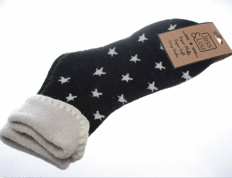 Cosy Cuff Socks with Stars