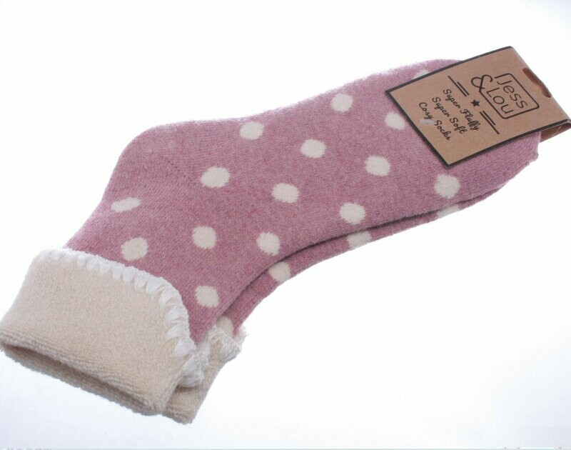 Cosy Cuff Socks with Large Spots