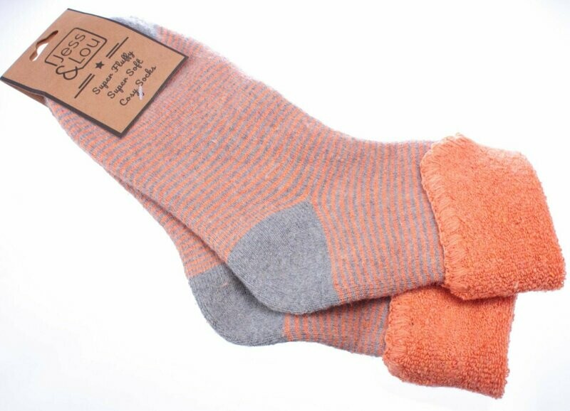 Cosy Cuff Socks with Stripes