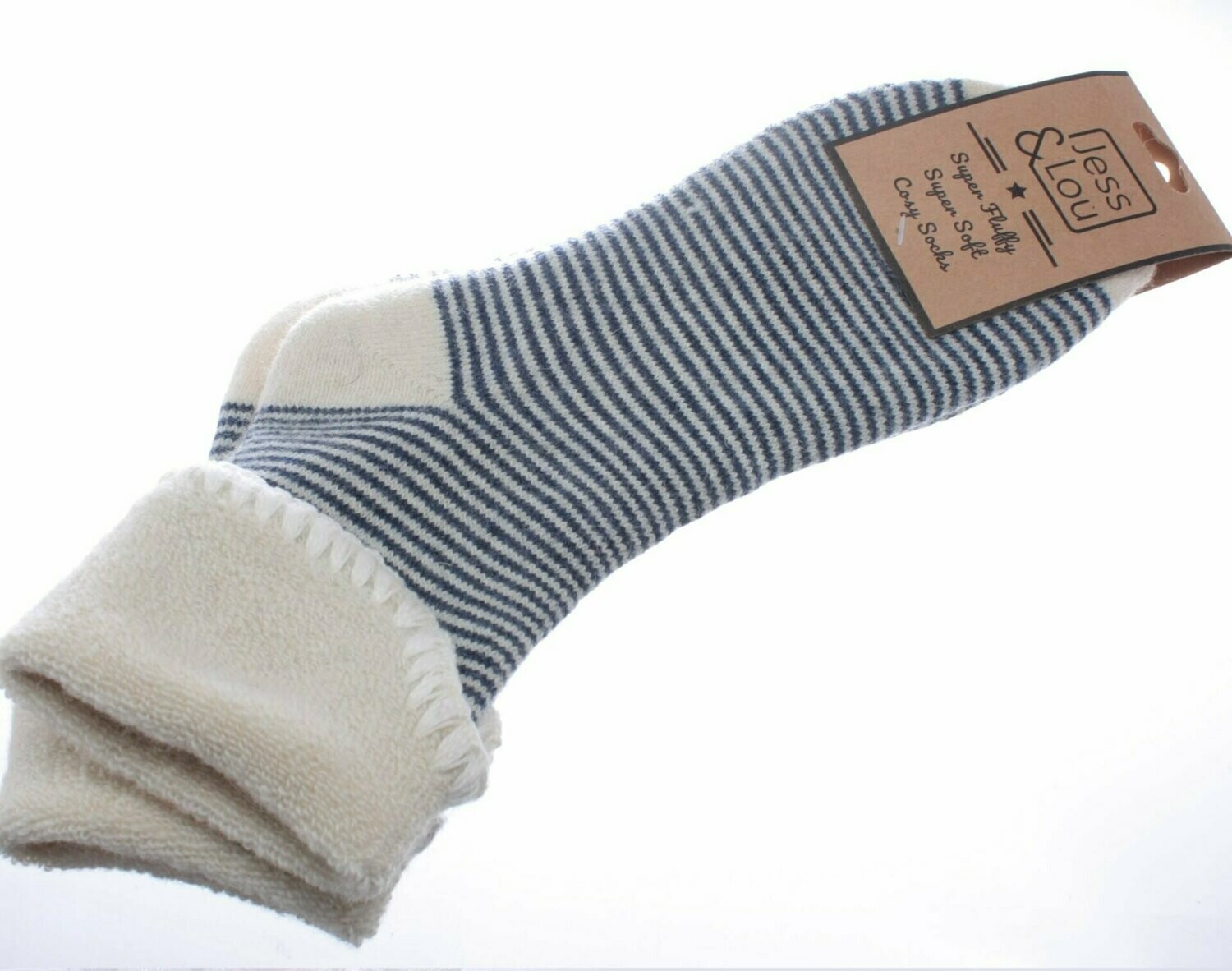 Cosy Cuff Socks with Stripes