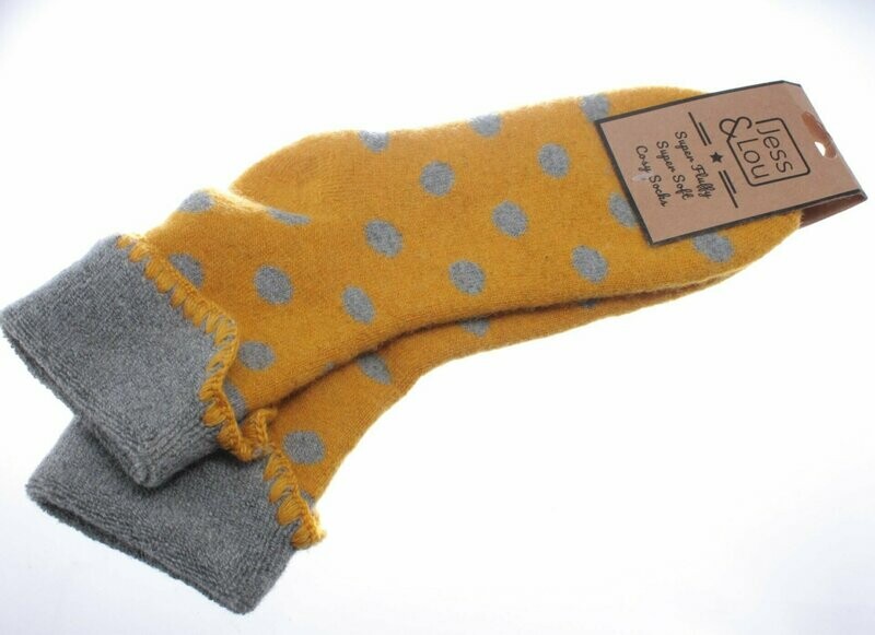 Cosy Cuff Socks with Large Spots