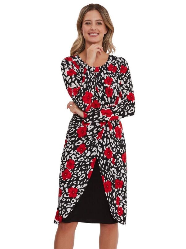 Bettina Jersey Knot Wrap Dress