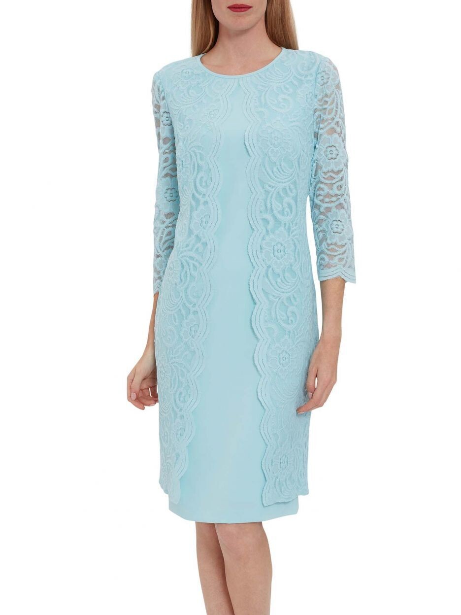 Clarabelle Lace Dress- Ice blue