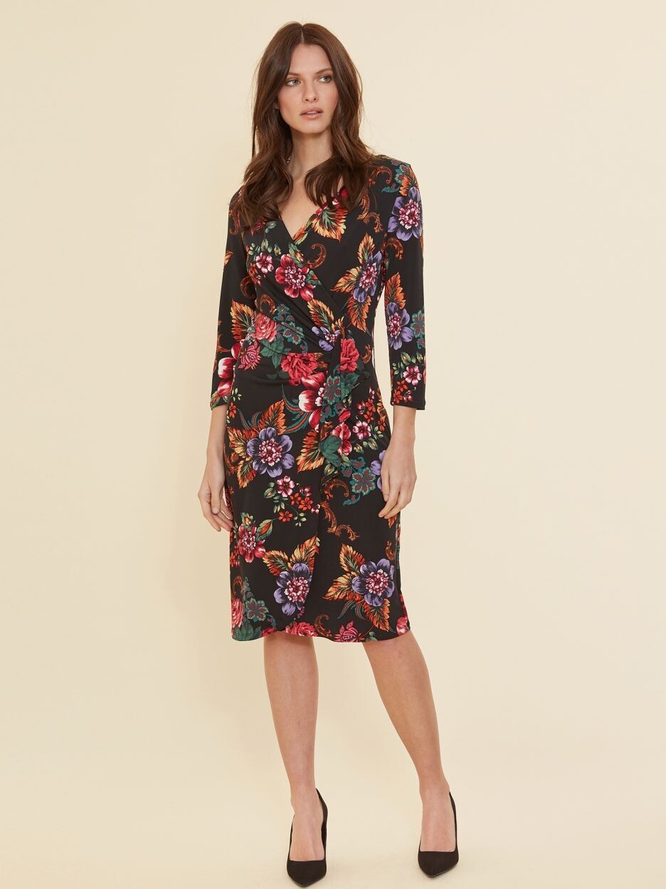 Cloris Floral Wrap Dress