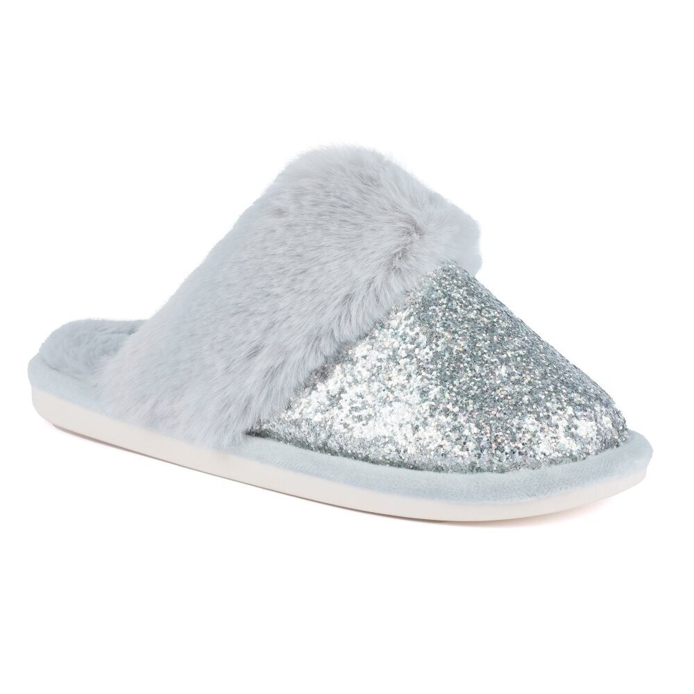Zoey Silver Mule Slipper