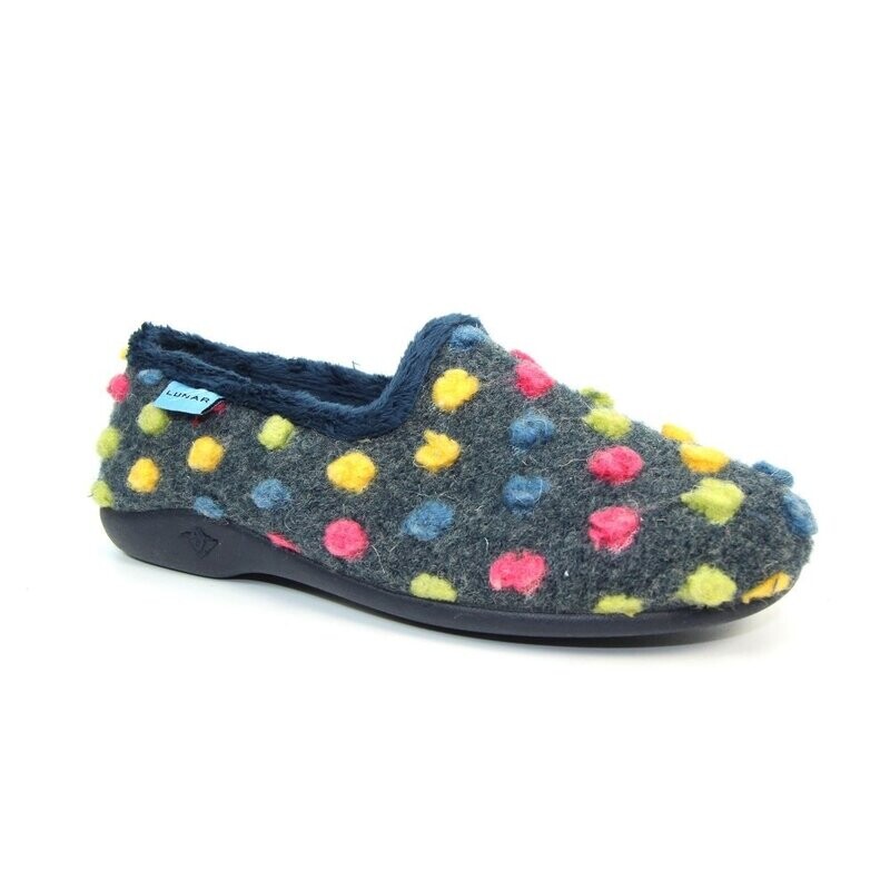 Helix Polka Dot Slipper Blue