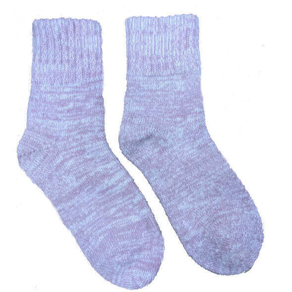 Grey Thick Wool Blend Socks