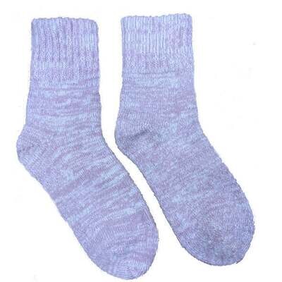 Grey Thick Wool Blend Socks