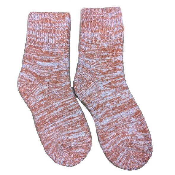 Orange Thick Wool Blend Socks