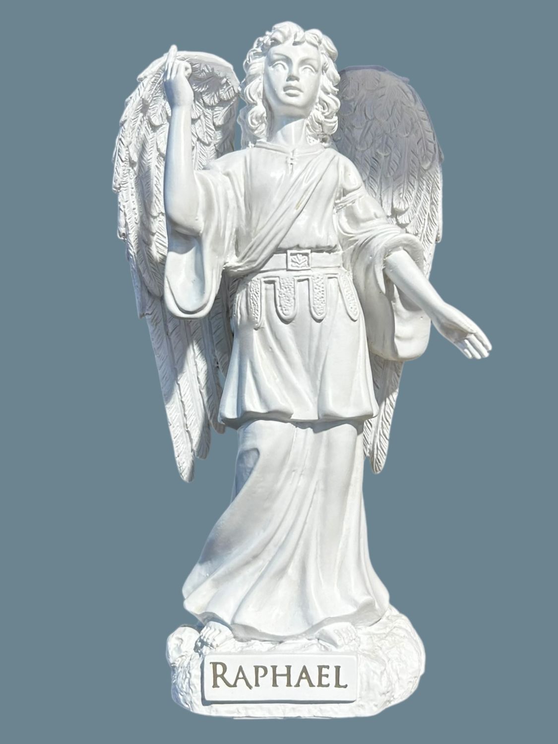 ARCHANGE RAPHAEL STATUE BLANCHE 7"