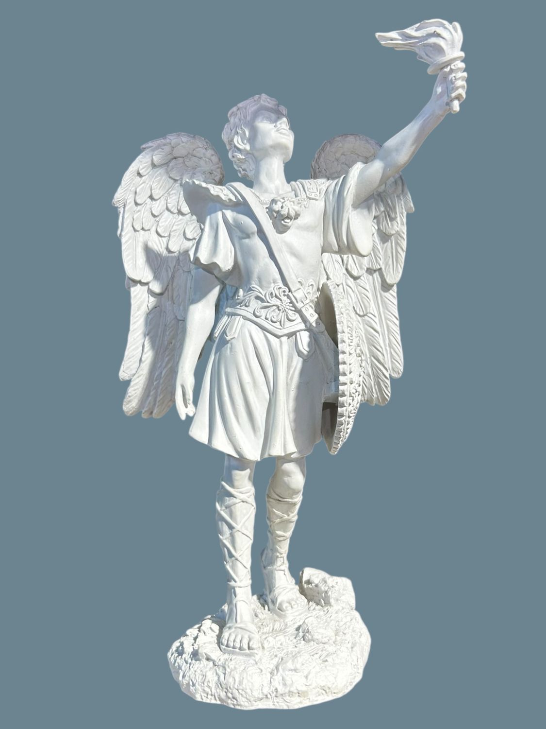 ARCHANGE URIEL STATUE BLANCHE 9"