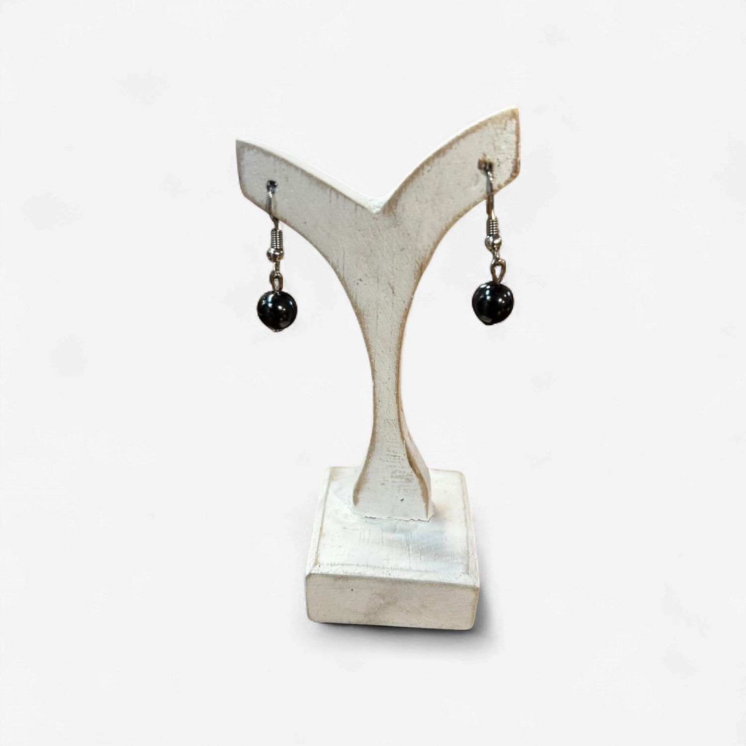BOUCLES D'OREILLES SHUNGITE - BILLE SIMPLE