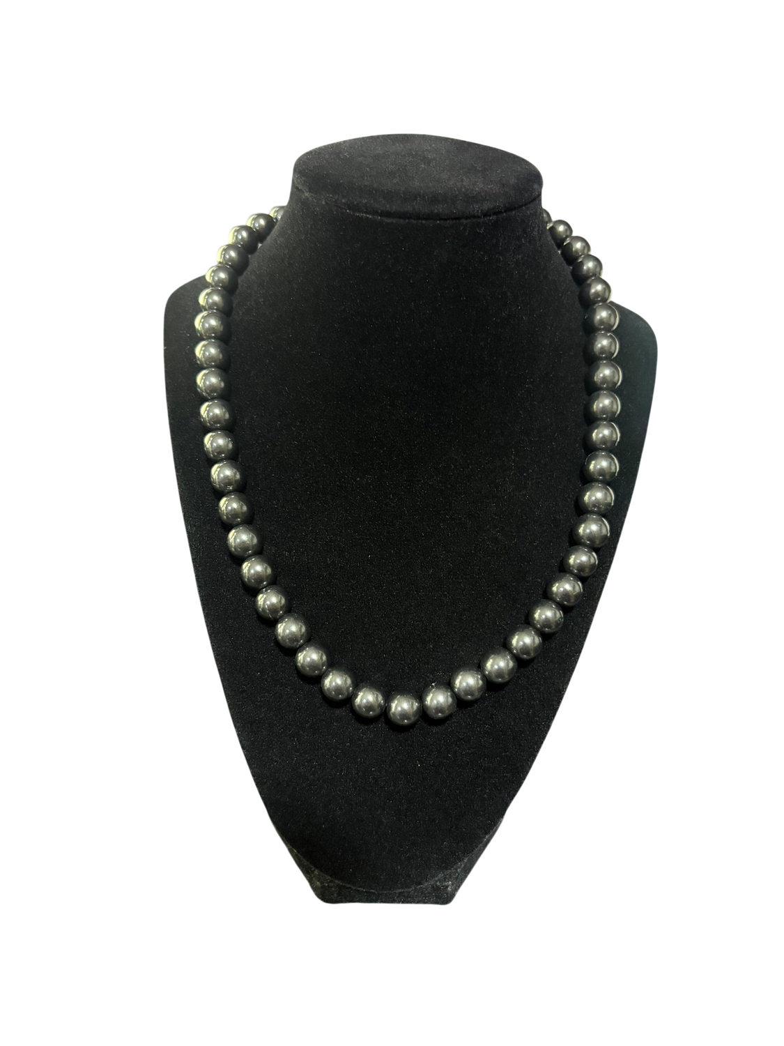 COLLIER SHUNGITE 10mm - GRAND 22"