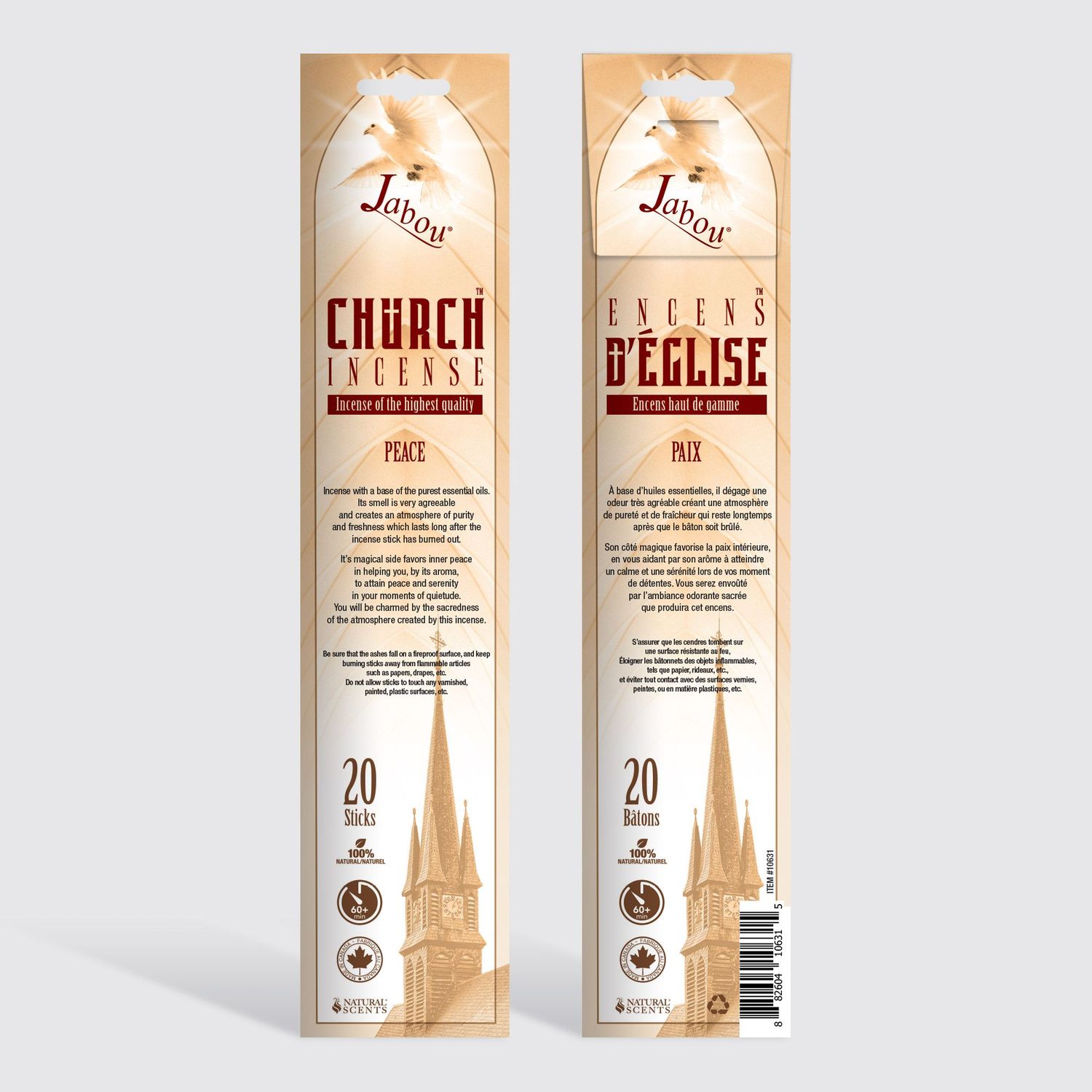 Encens d'Église bâtons - Paix