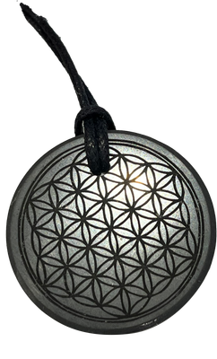 PENDENTIF SHUNGITE SUPRÊME - FLEUR DE VIE